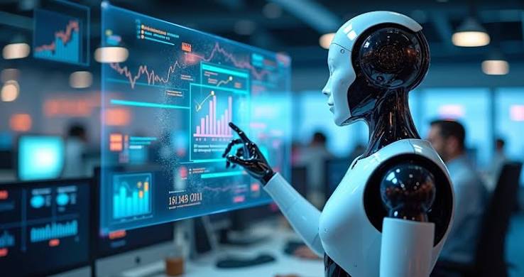 Interface moderna com automações de inteligência artificial